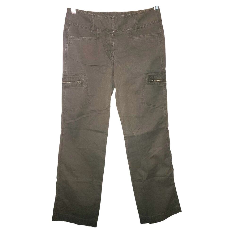 Loft Marisa Brown Cargo Straight Leg Pants Size 2